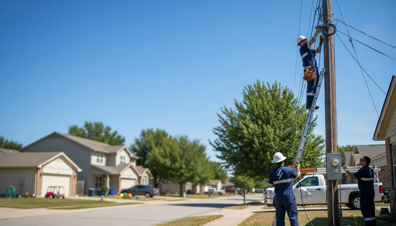 Residential electrician providing installation services in Pittsburg, OK